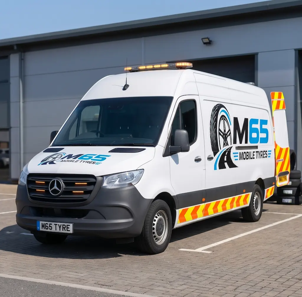 M65 Mobile Tyres branded mobile tyre fitting service van